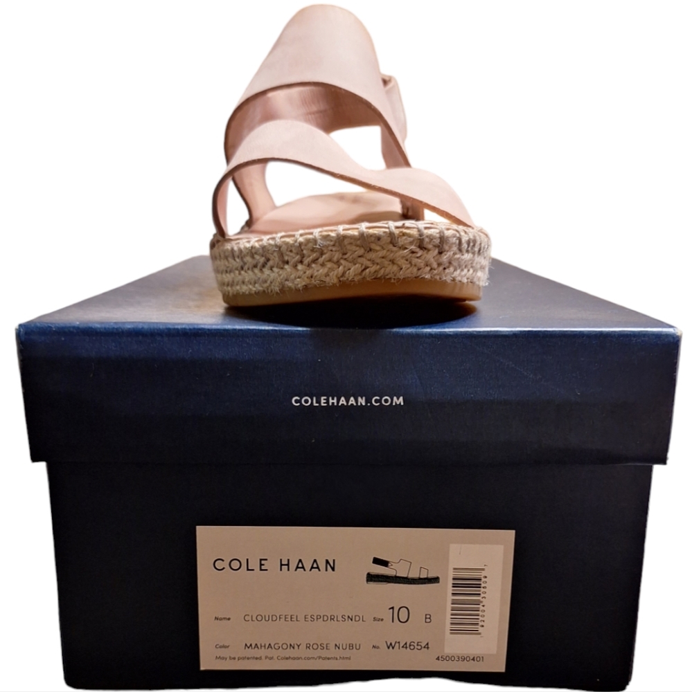 Cole Hann Women Cloudfeel Leather Espadrille Sandals Size 10B
